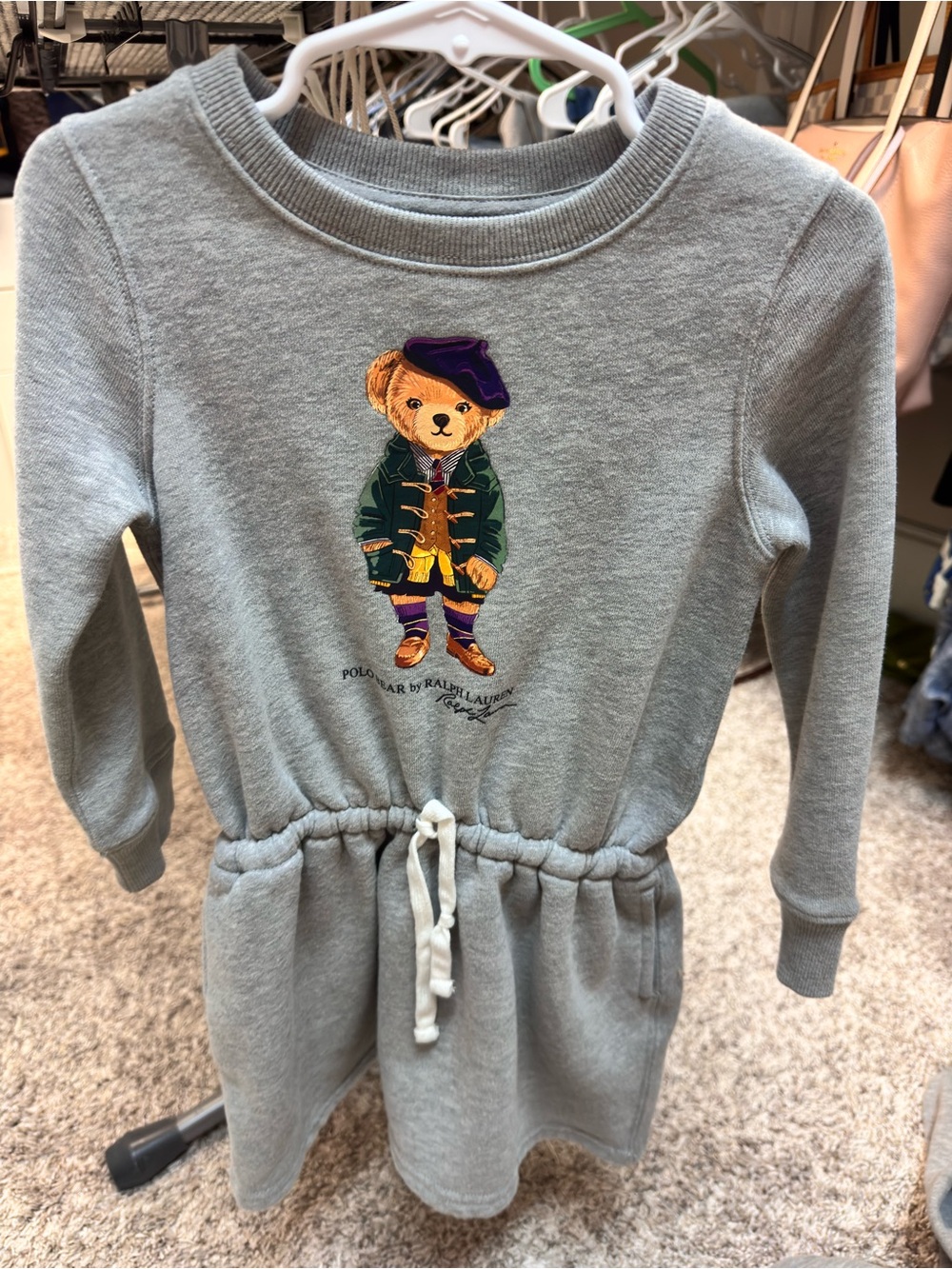 Polo by Ralph Lauren Heather Gray Sweatshirt with Navy & Gold Tag